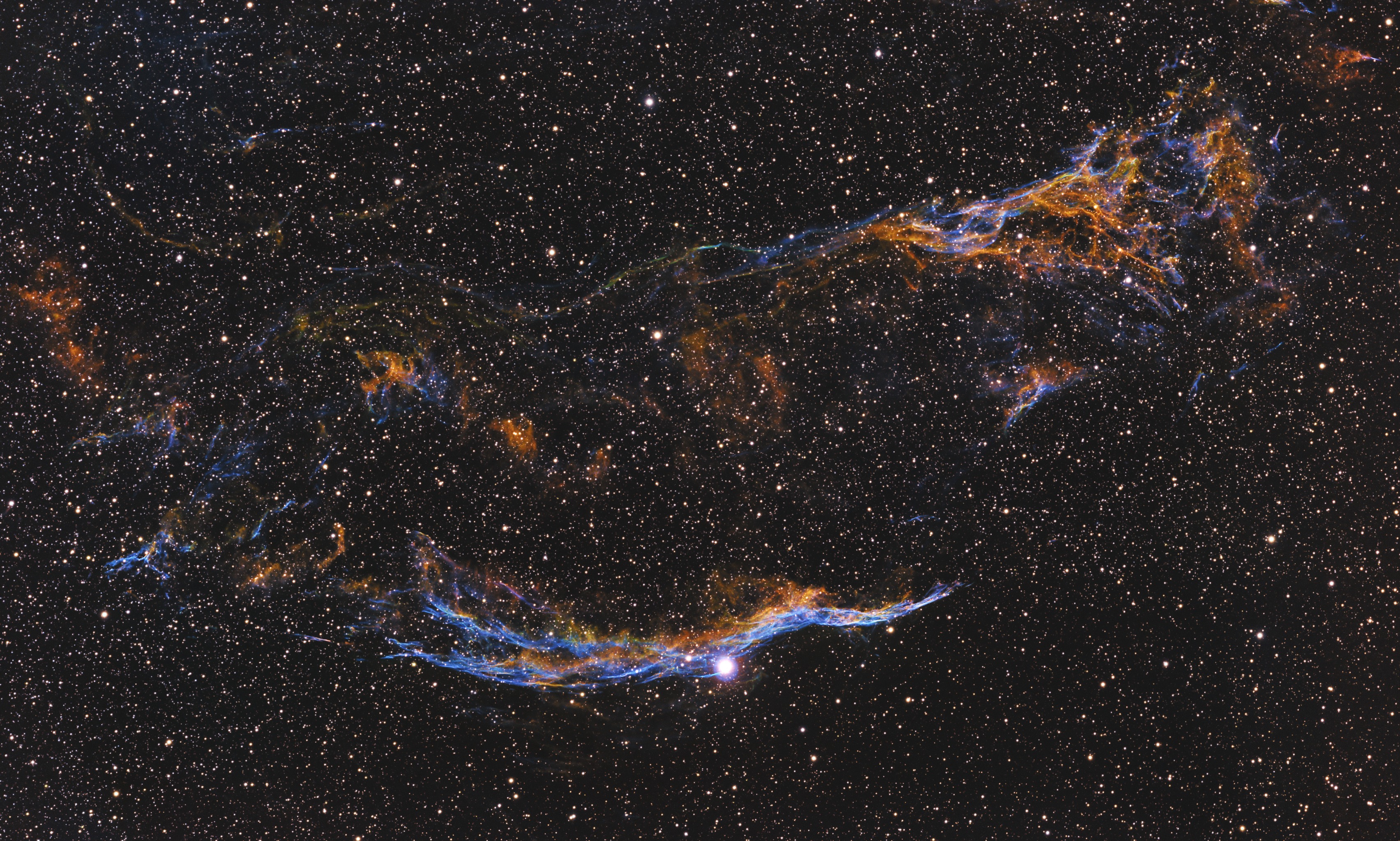 Western Veil Nebula, narrowband)